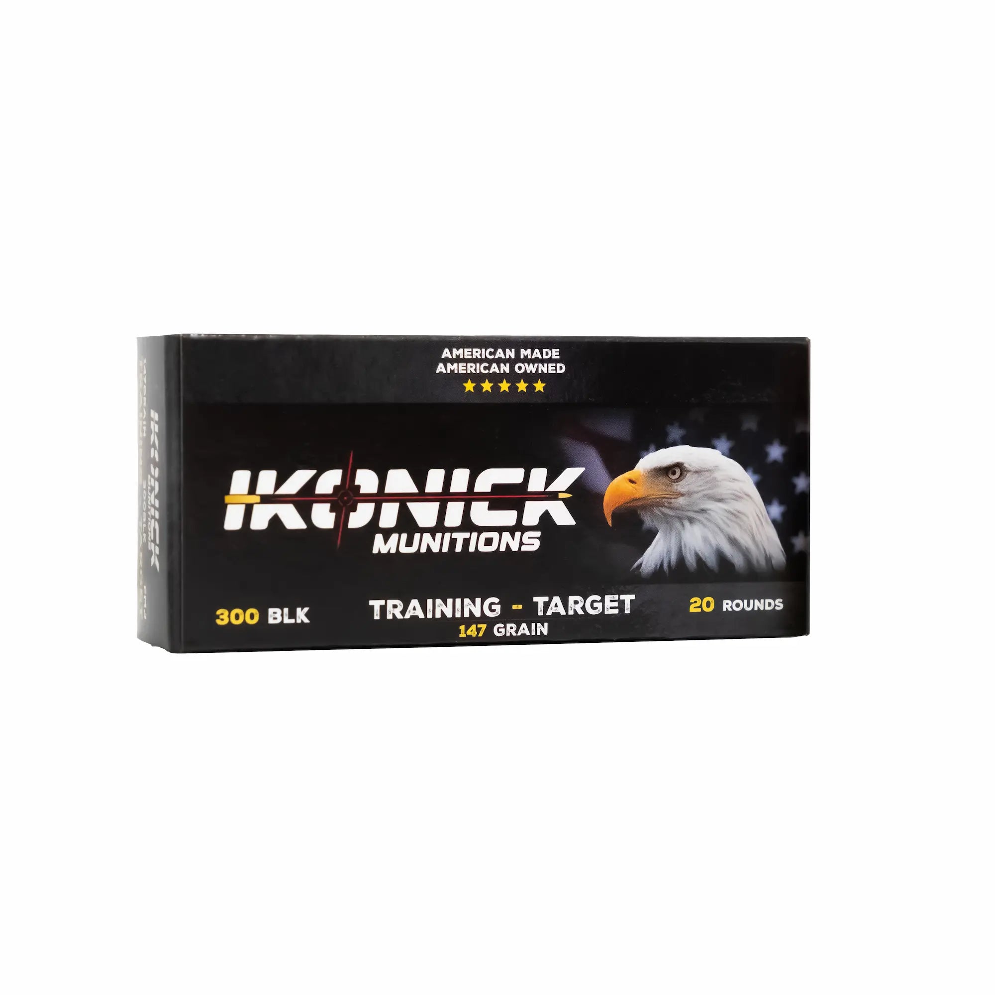 IKONICK USA 300 BLACKOUT 147GR FMJBT 20RD 25BX/CS