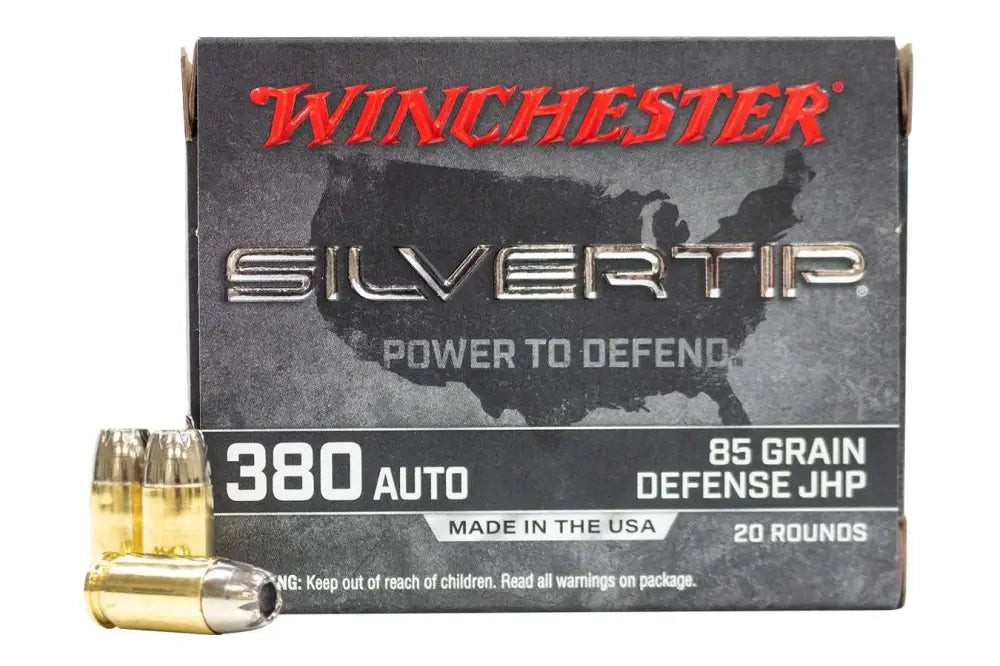 Winchester Silvertip Brass .380 ACP 85 Grain JHP 20 Round Box - W380ST