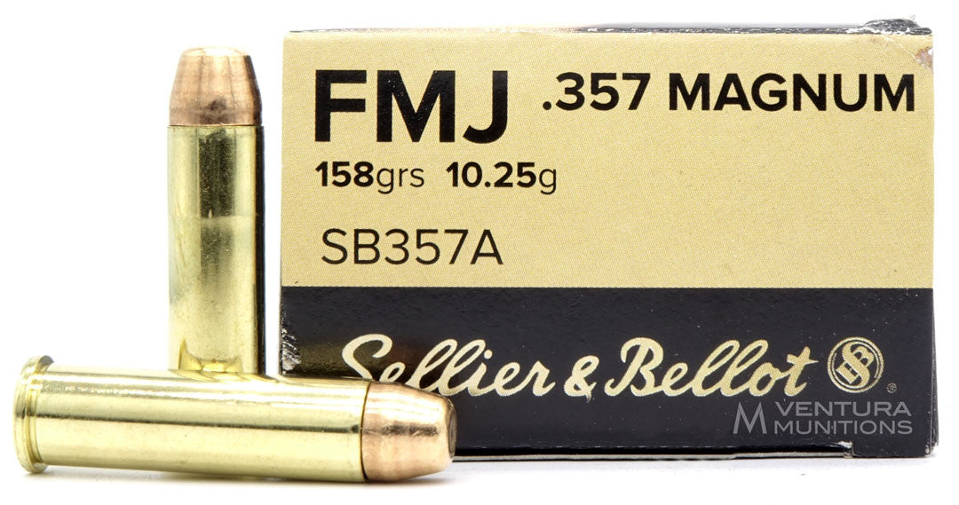 Sellier & Bellot .357 Magnum Ammo 158gr FMJ 50 Rounds