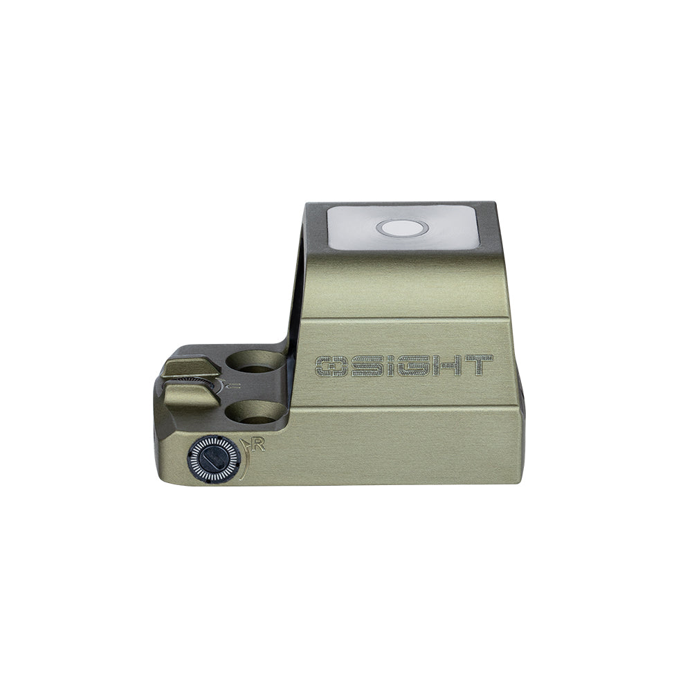 OLIVE GREEN OSIGHT S Multi-Reticle Micro Enclosed Sight with Charging Cover, 2 MOA Dot & 32 MOA Circle for RMSc Footprint, Parallax-Free Durable Reflex Sights (Red Dot)