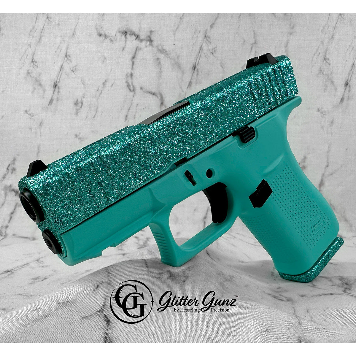 Glock 43X 9mm Luger 3.41" BBL (2)10RD Mags Glitter Maliblue