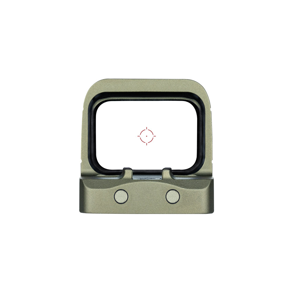 OLIVE GREEN OSIGHT S Multi-Reticle Micro Enclosed Sight with Charging Cover, 2 MOA Dot & 32 MOA Circle for RMSc Footprint, Parallax-Free Durable Reflex Sights (Red Dot)