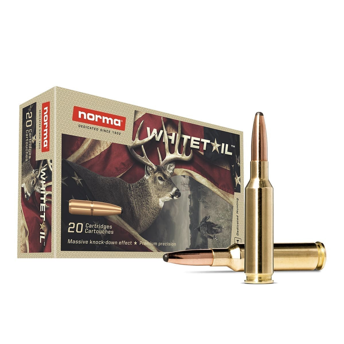 Norma Whitetail 6.5 Creedmoor Ammo 140 Grain Jacketed Soft Point Box of 20