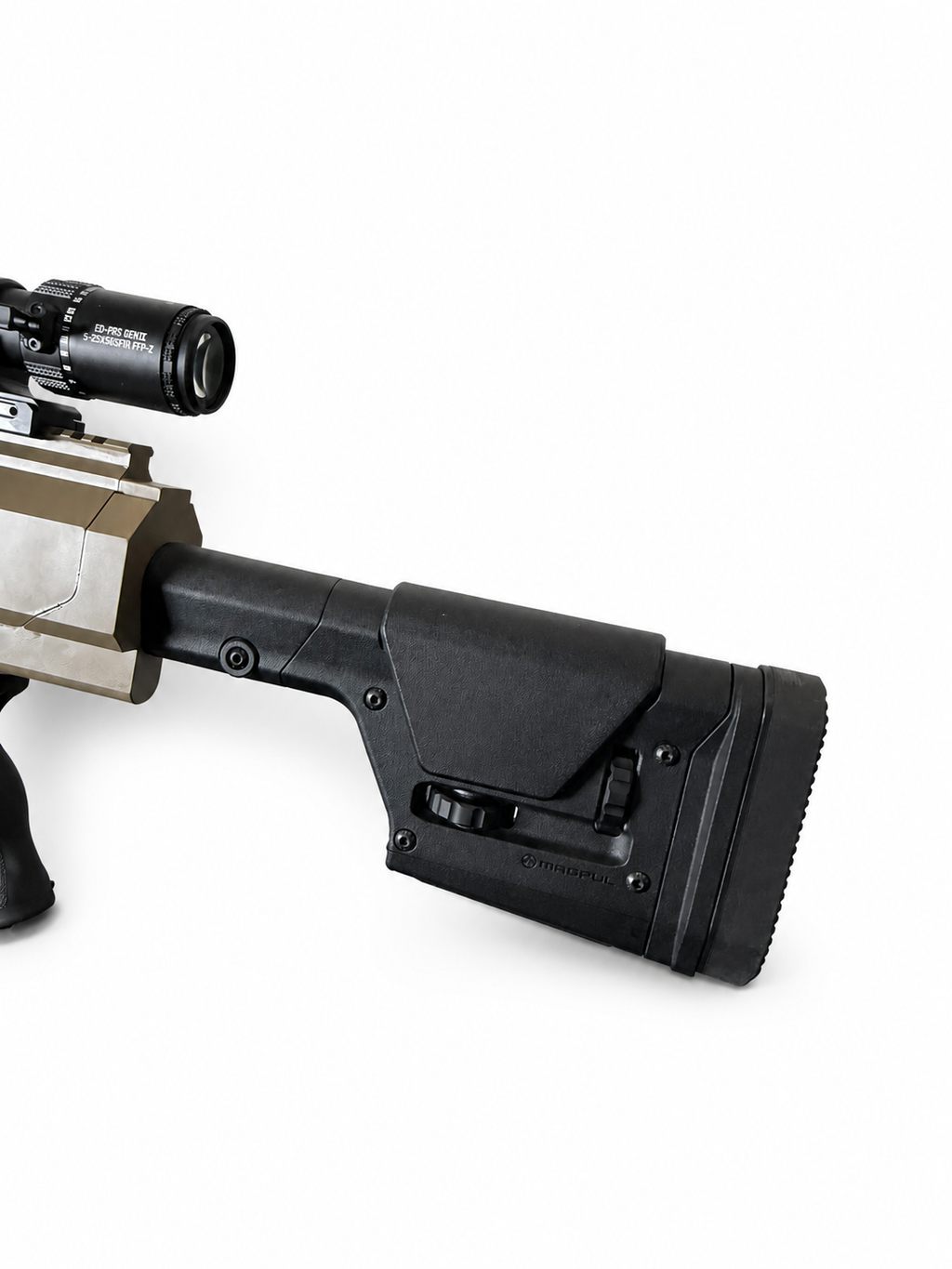 Bushmaster BA50 .50 BMG FDE – DiscoveryOpt ED-PRS Gen II 5-25x56 FFP – GG&G Bipod – Case
