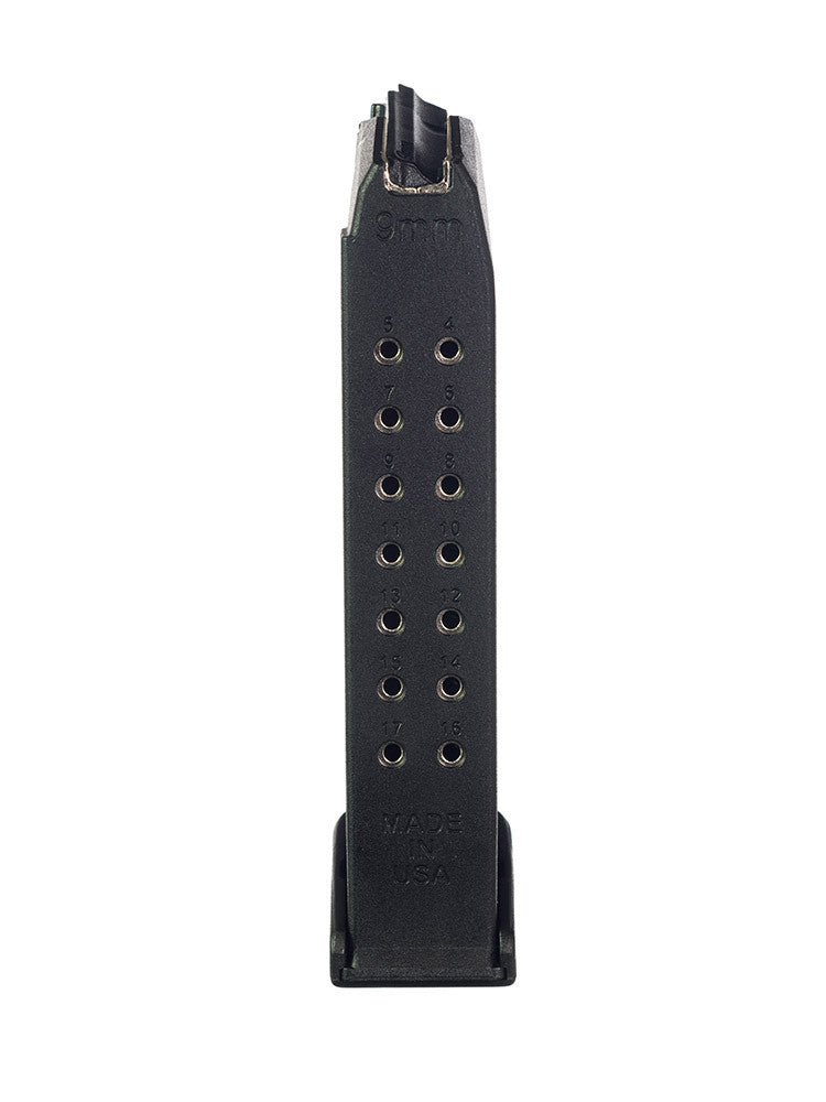 PROMAG 18-round magazine Fits the Glock® Model 17, 19, & 26 9mm - Black Polymer