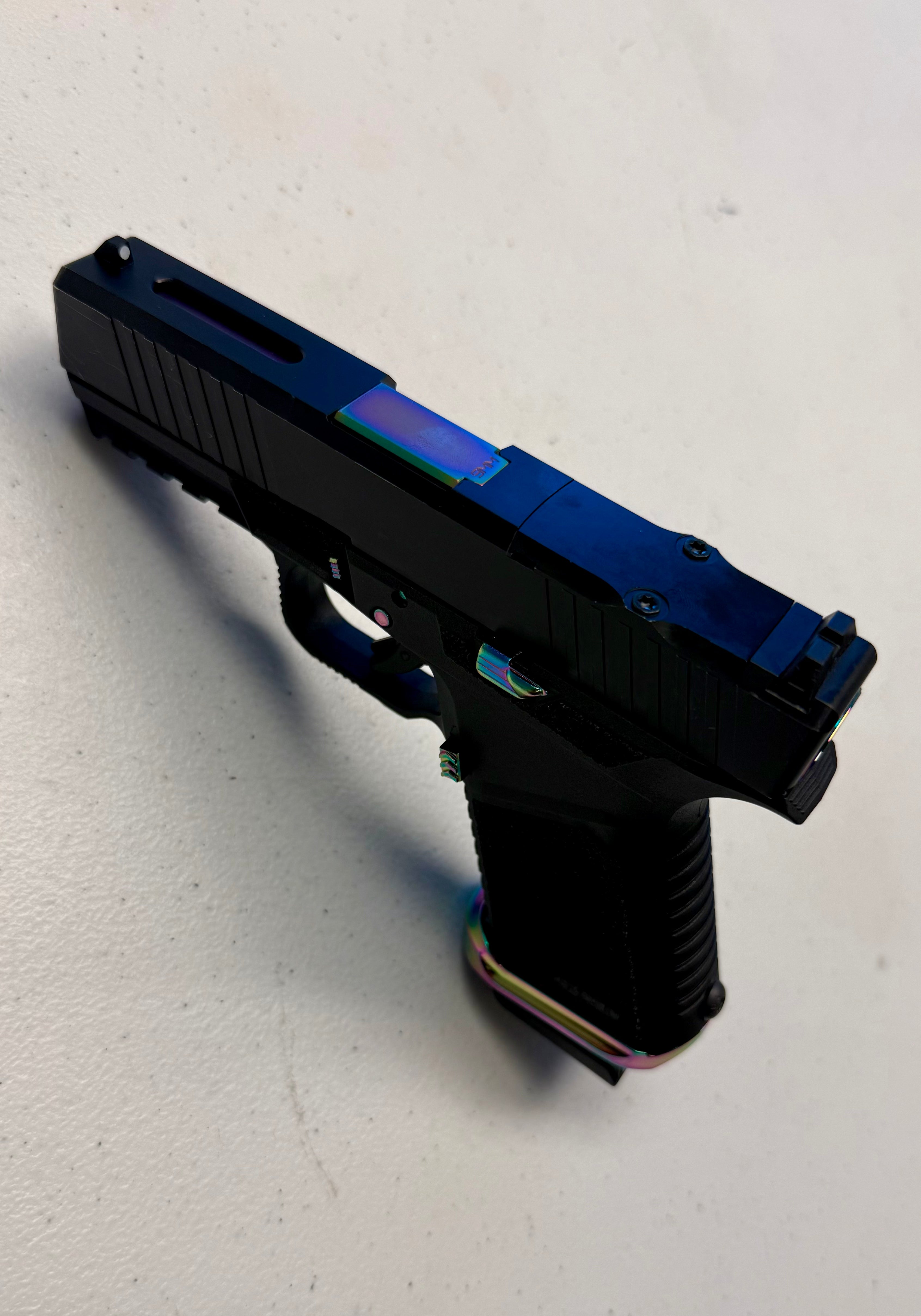 Custom Glock 19 Gen 3 Style 9mm – Rainbow PVD Barrel & Magwell | RMR Cut Slide | Upgraded Frame Build