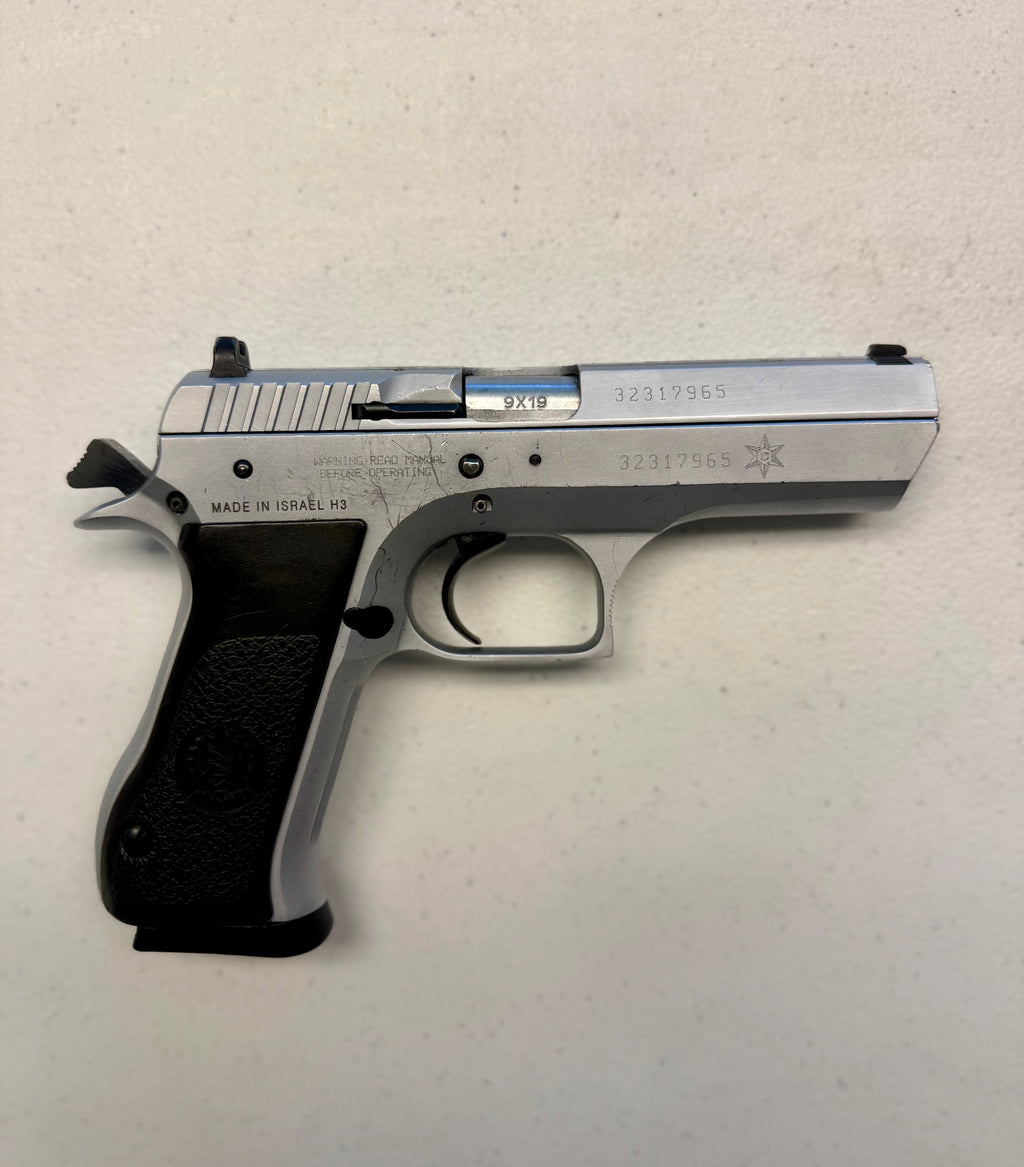 IMI Jericho 941F 9mm – Nickel / Silver Finish | Steel Frame | Classic DA/SA | Israeli Made