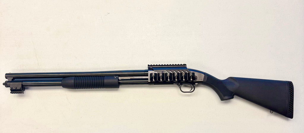 Mossberg Maverick 88 12 Gauge Pump Shotgun – Tactical Setup | Optic Rail | Shell Carrier | Light/Laser Mount