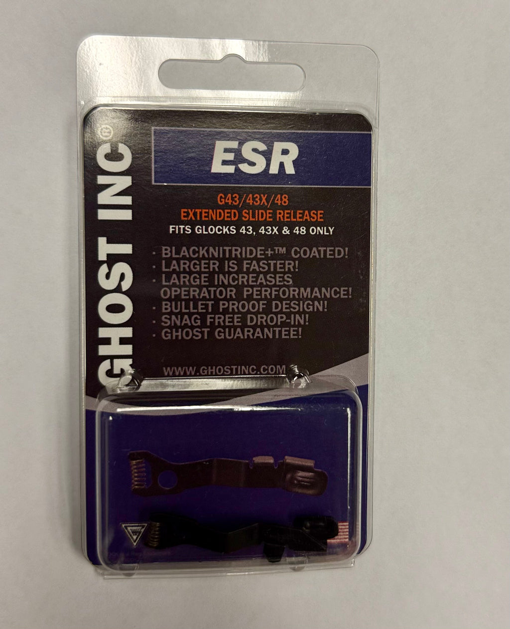 GHOST EXT SLD RELEASE FOR GLOCK 42/43/43X/48 Black