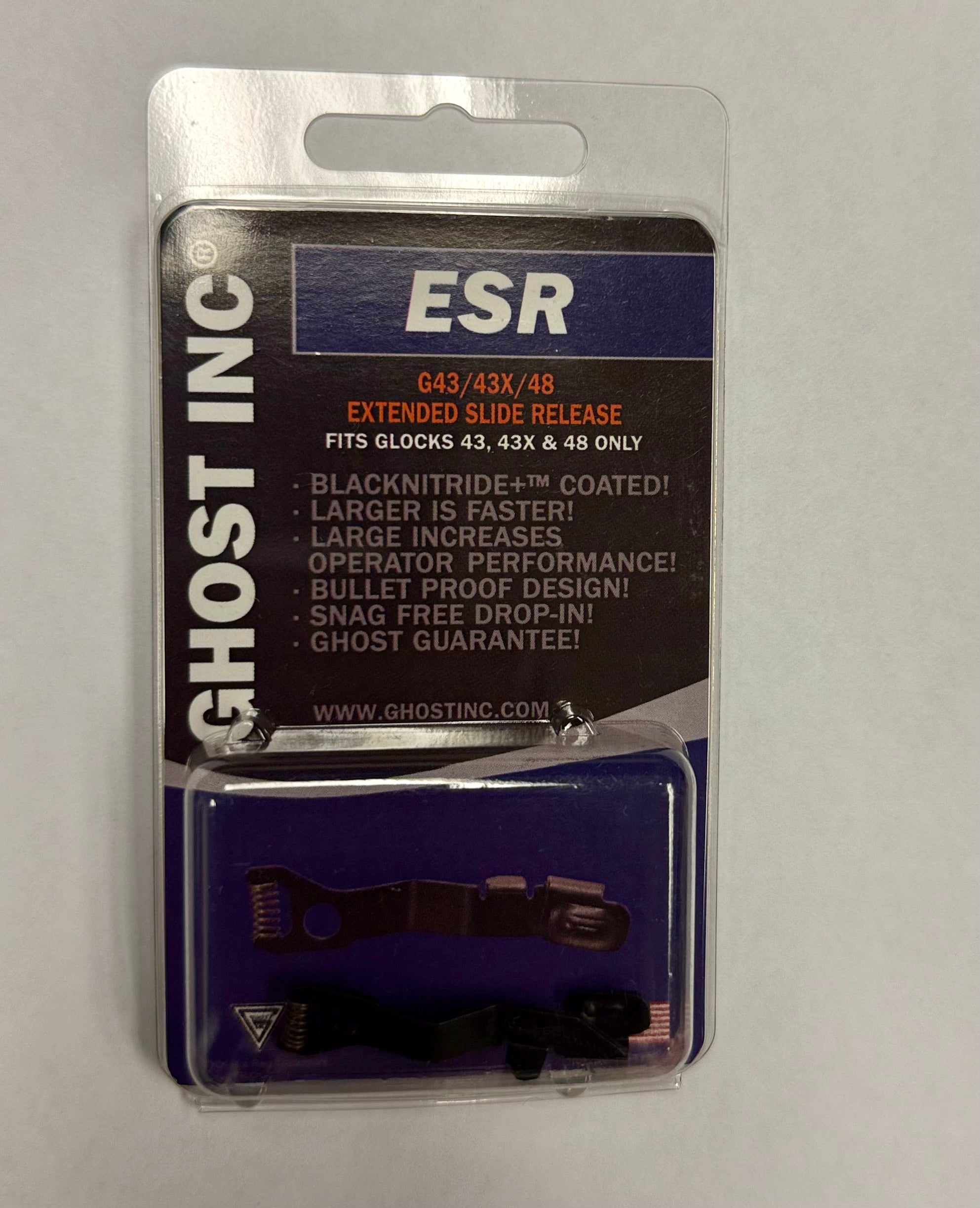 GHOST EXT SLD RELEASE FOR GLOCK 42/43/43X/48 Black