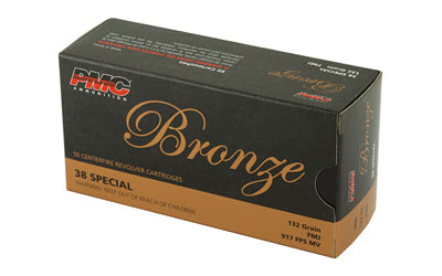 .38 Special 132gr FMJ PMC Bronze Ammo 50 Rounds