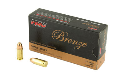 PMC Bronze 9mm Luger 115 Grain Full Metal Jacket - (50) RD Box