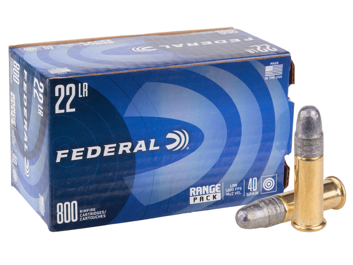 Federal Premium Champion LRN 22LR 40-Grain Rimfire Ammunition - 800 Rounds