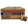 Winchester Ranger 40 S&W 155gr JHP Law Enforcement Ammo – 50 Round Box