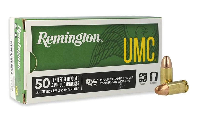 Remington 9mm Luger, 115 Grain, Full Metal Jacket, 1145 fps - (50) RD