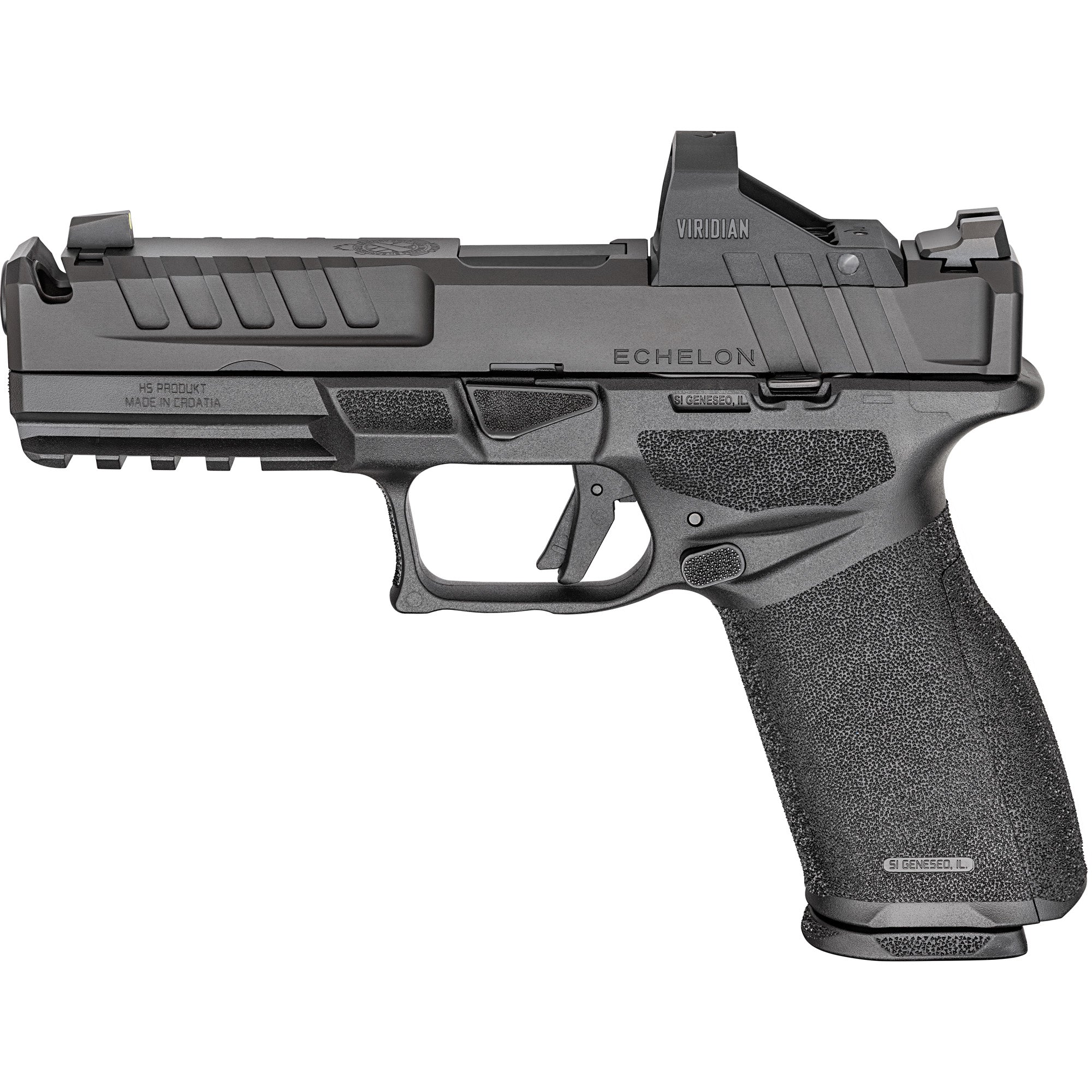 Springfield, Echelon,9MM, 4.5" Barrel with Integral Compensator, Viridian Green Dot, 4 Magazines, (3)-17 Round and (1)-20 Round, Includes Range Bag