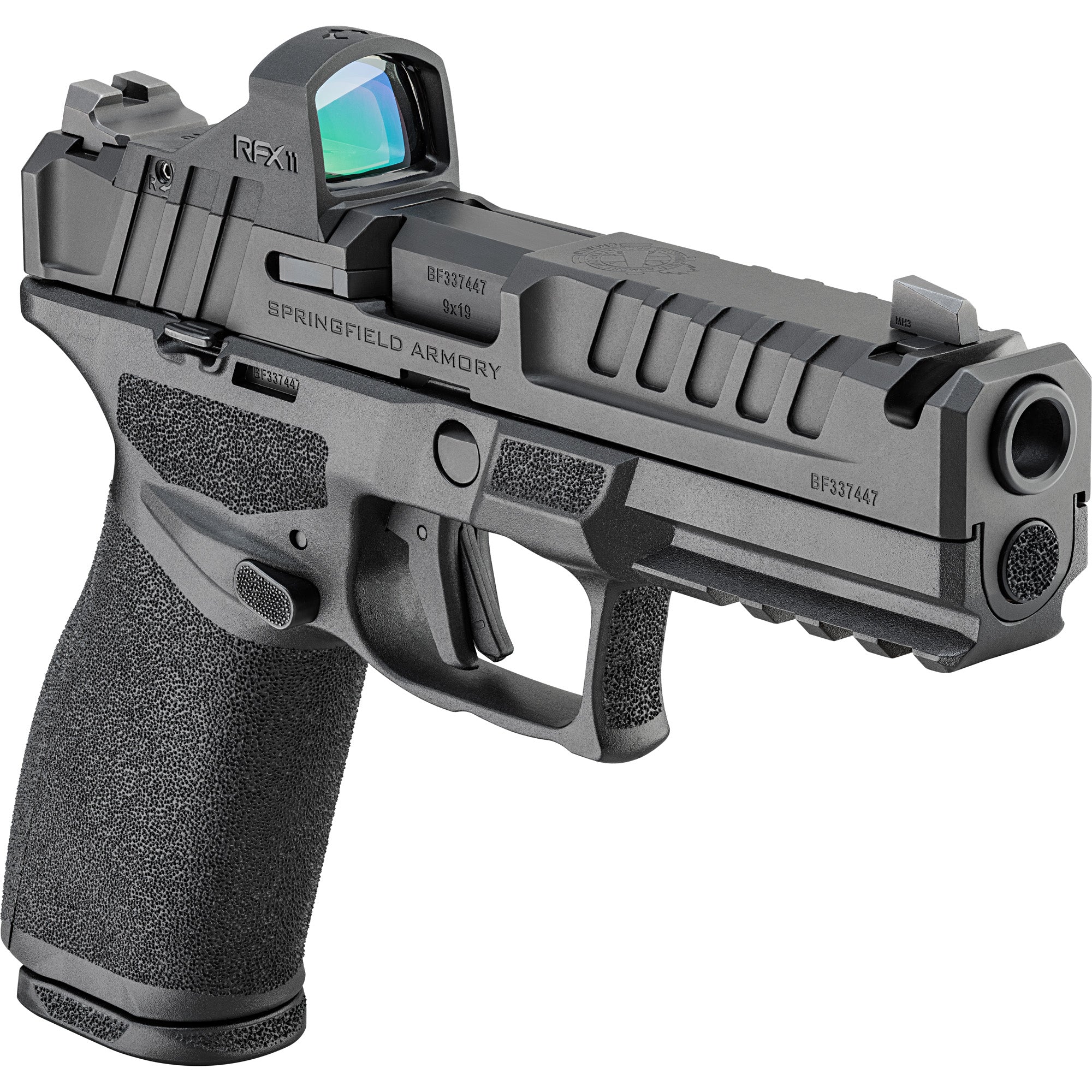 Springfield, Echelon,9MM, 4.5" Barrel with Integral Compensator, Viridian Green Dot, 4 Magazines, (3)-17 Round and (1)-20 Round, Includes Range Bag