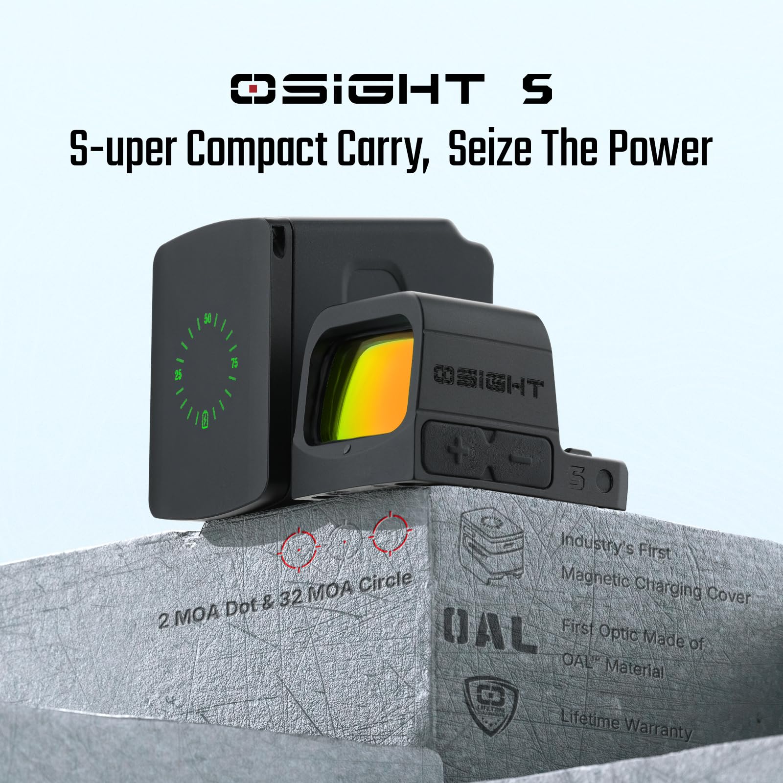Osight S 2 MOA Dot & 32 MOA Circle Multi-reticle System Red Dot Sigh