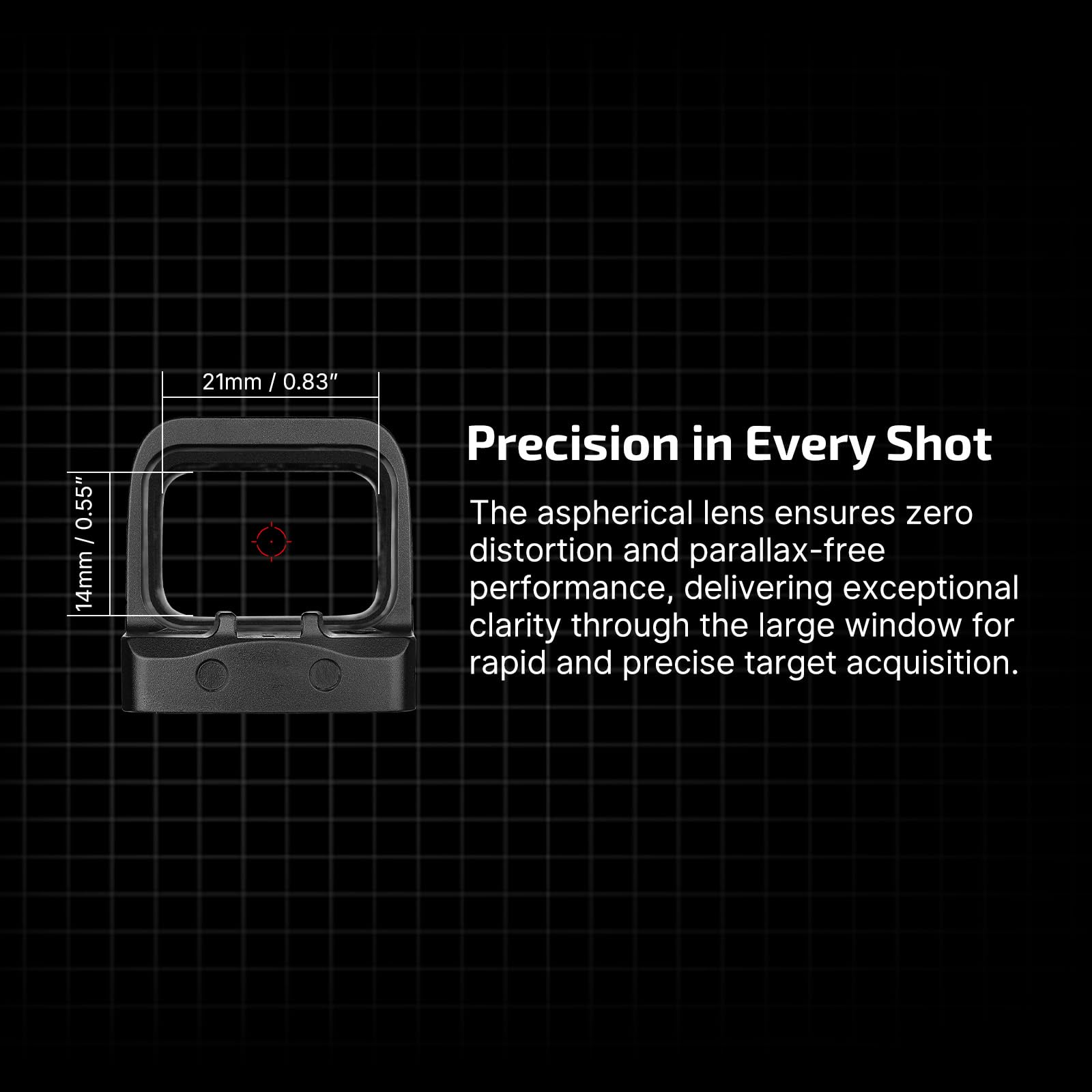 Osight S 2 MOA Dot & 32 MOA Circle Multi-reticle System Red Dot Sigh