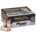 Sig Sauer Ammo .380 ACP 90gr Elite V-Crown Jacketed Hollow Point 20/Box
