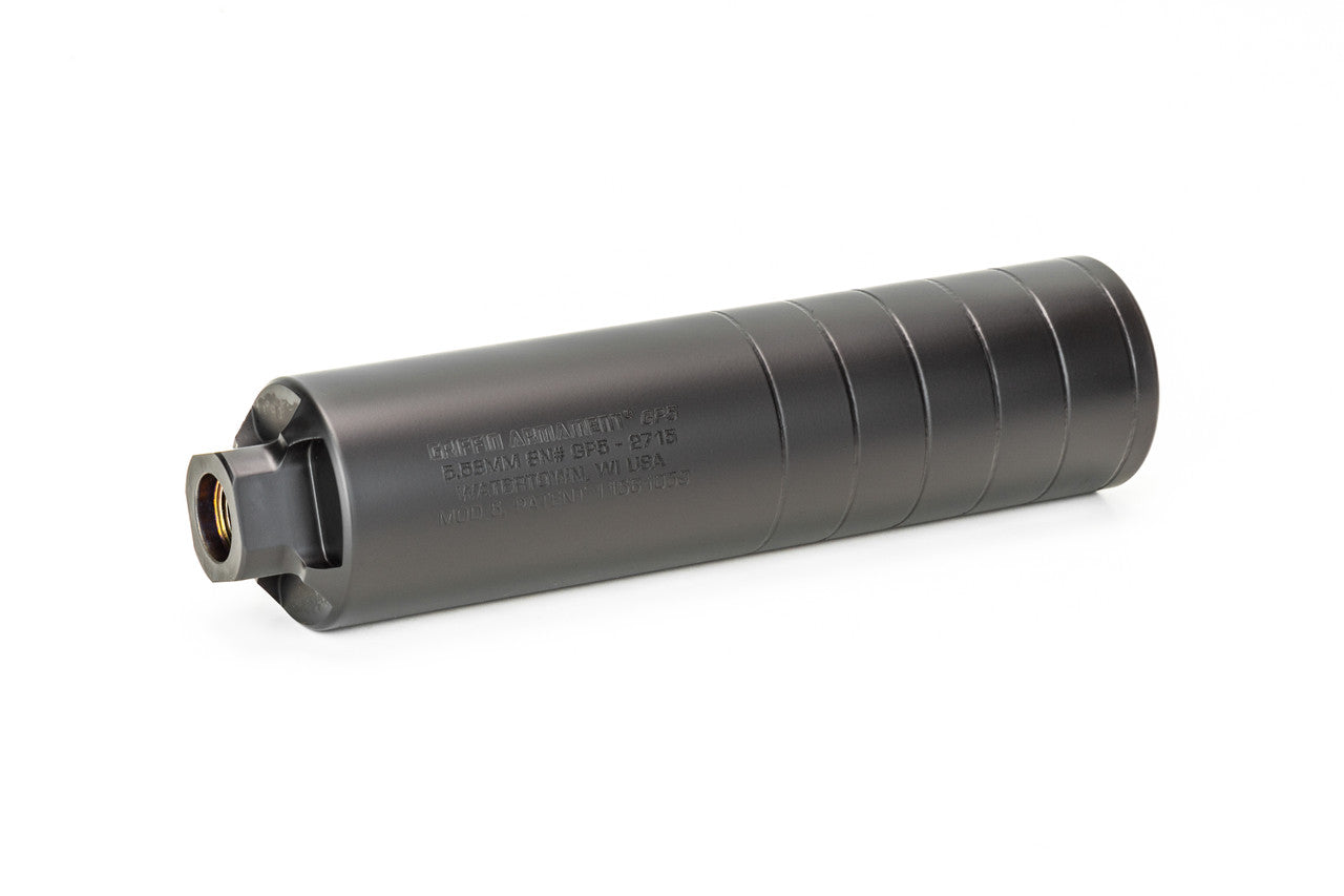 Griffin Armament GP5 5.56 Direct Thread Suppressor - 1/2x28 - GAGP5