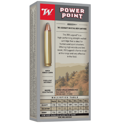 Winchester Super-X Power-Point .350 Legend 180 Grain Centerfire Rifle Ammo
